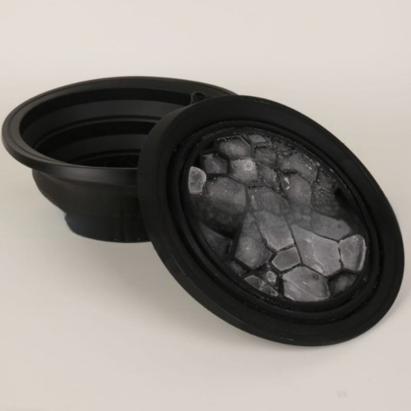 Collapsible Silicone Ice Basin — Foldable Ice Bucket for Home & Travel