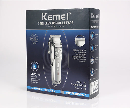 Kemei Rechargeable Electric Hair Clipper for Men — Professional Cordless Trimmer